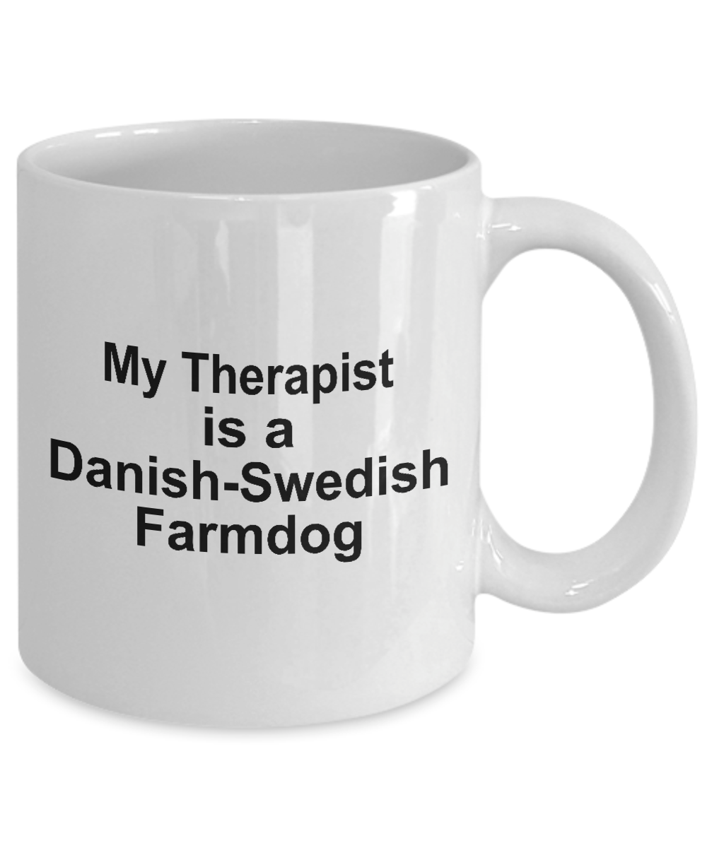 Danish-Swedish Farmdog Dog Owner Lover Funny Gift Therapist White Ceramic Coffee Mug