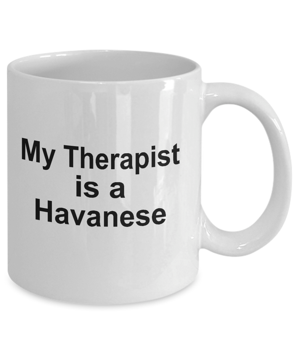 Havanese Dog Owner Lover Funny Gift Therapist White Ceramic Coffee Mug