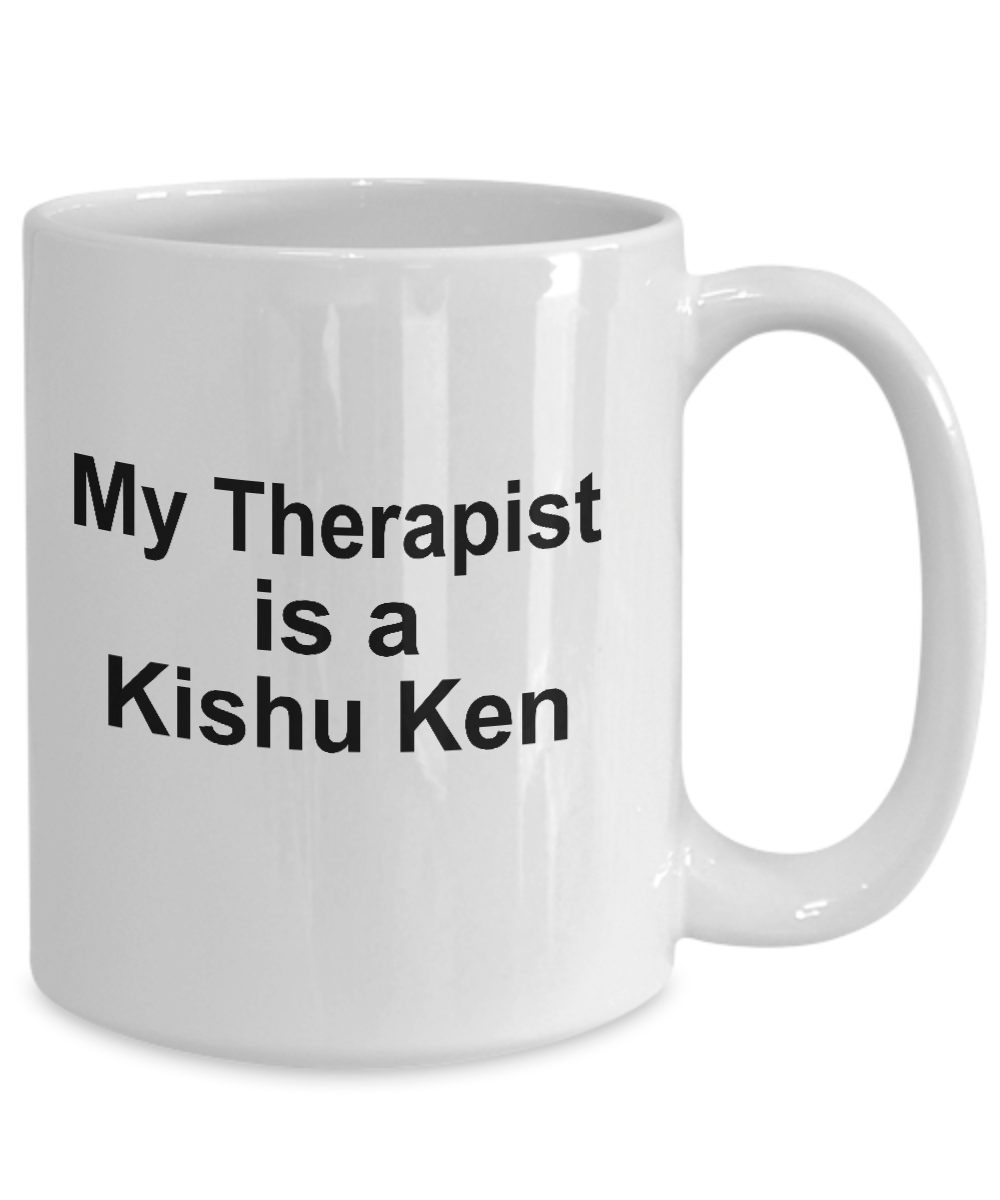 Kishu Ken Dog Owner Lover Funny Gift Therapist White Ceramic Coffee Mug