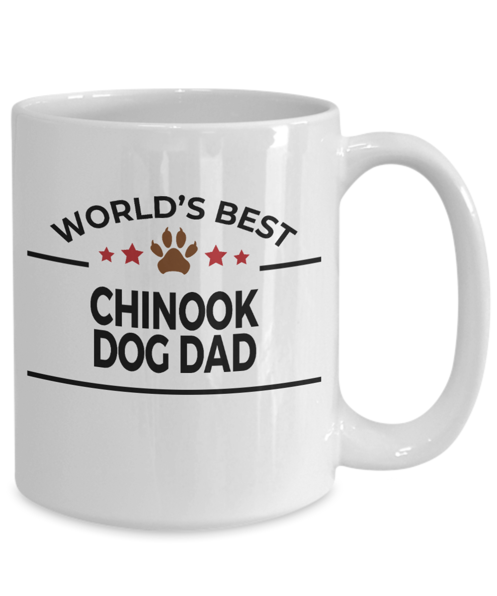 Chinook Dog Lover Gift World's Best Dad Birthday Father's Day White Ceramic Coffee Mug