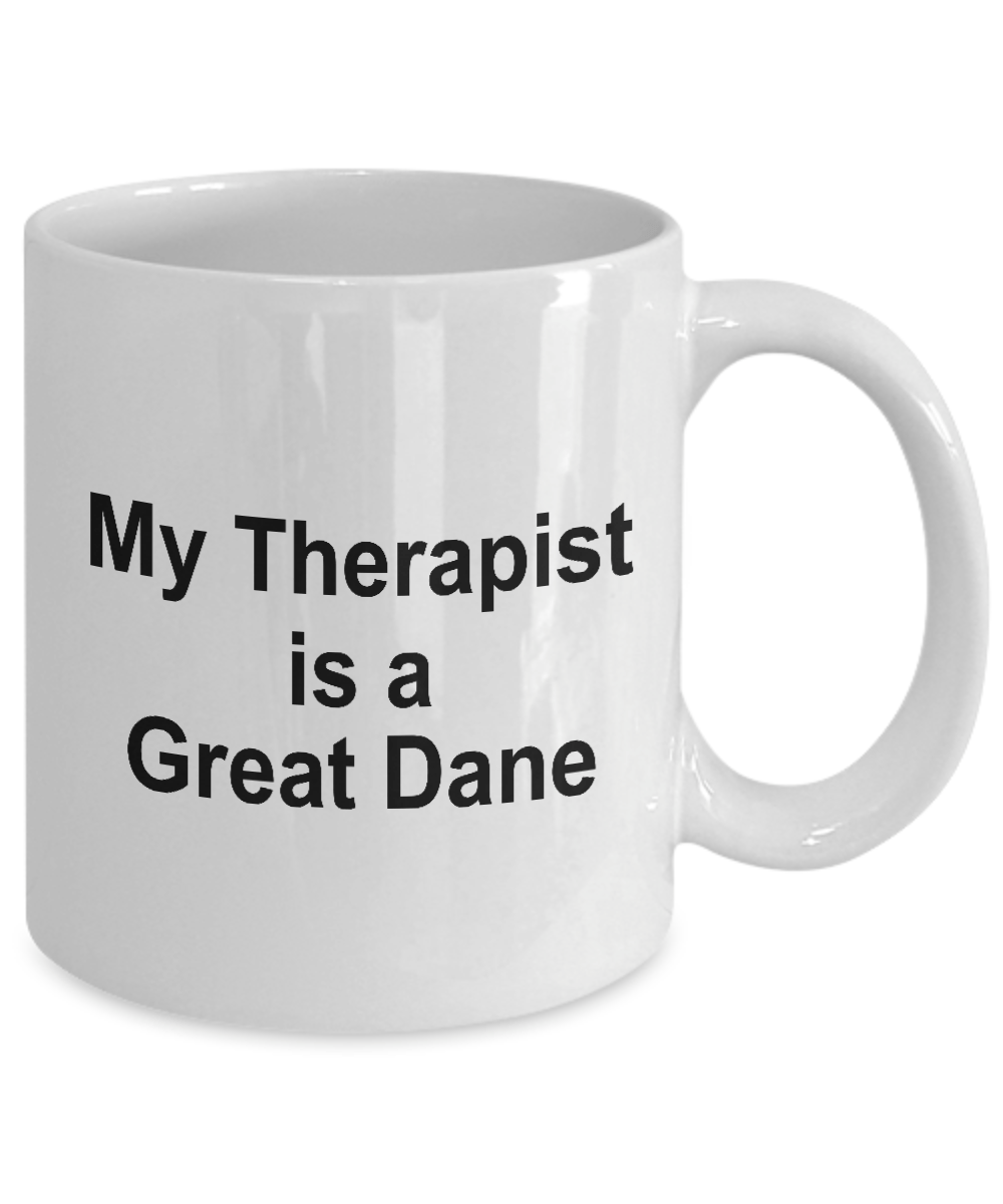 Funny Great Dane Dog Lover Owner Gift Therapist White Ceramic Coffee Mug