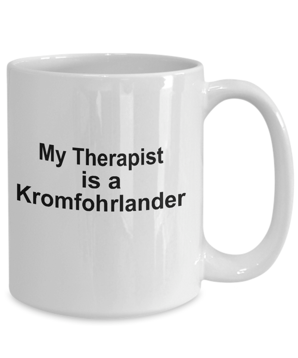 Kromfohrlander Dog Owner Lover Funny Gift Therapist White Ceramic Coffee Mug