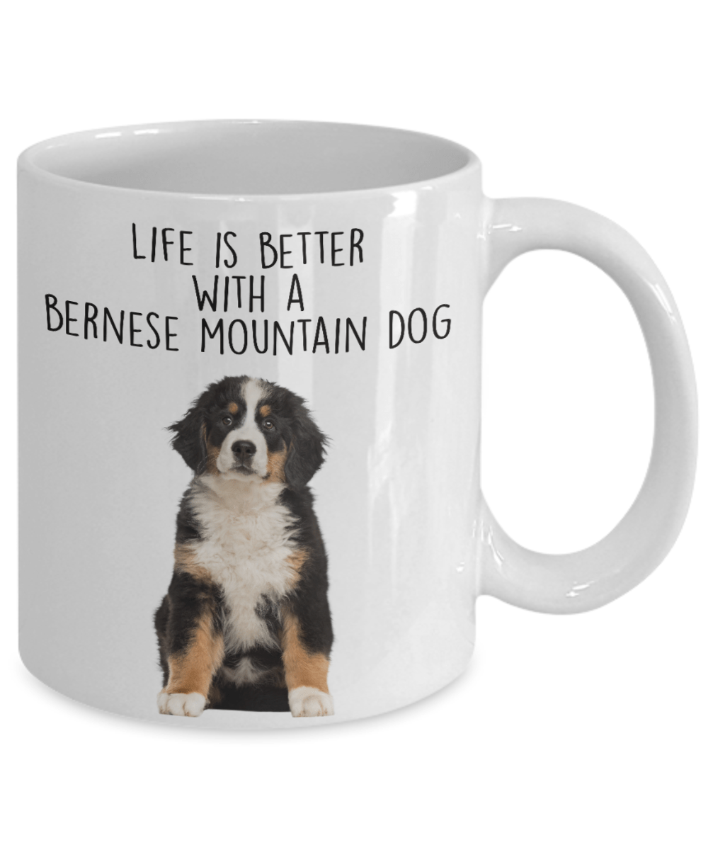 Life is Better with a Bernese Mountain Dog Custom Ceramic Coffee Mug