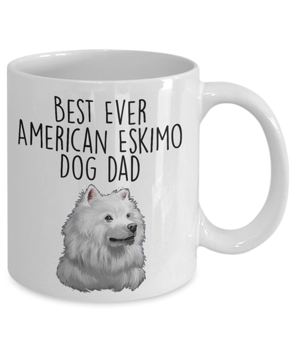 Best Ever American Eskimo Dog Dad Ceramic Coffee Mug