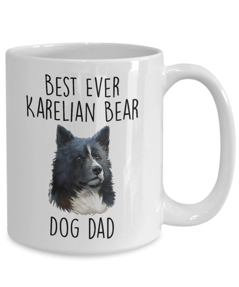 Best Ever Karelian Bear Dog Dad Ceramic Custom Coffee Mug