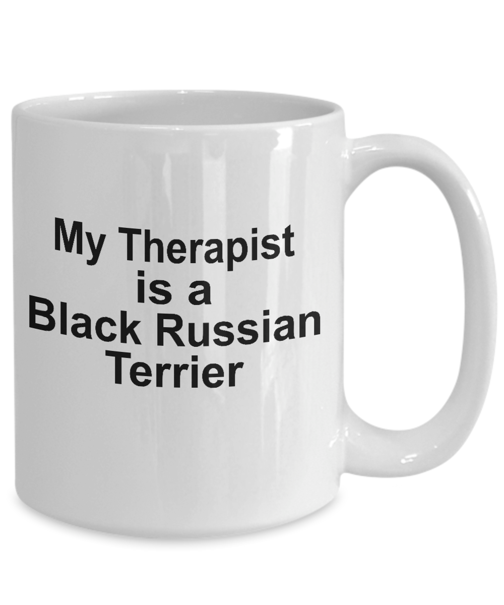 Black Russian Terrier Dog Therapist Coffee Mug