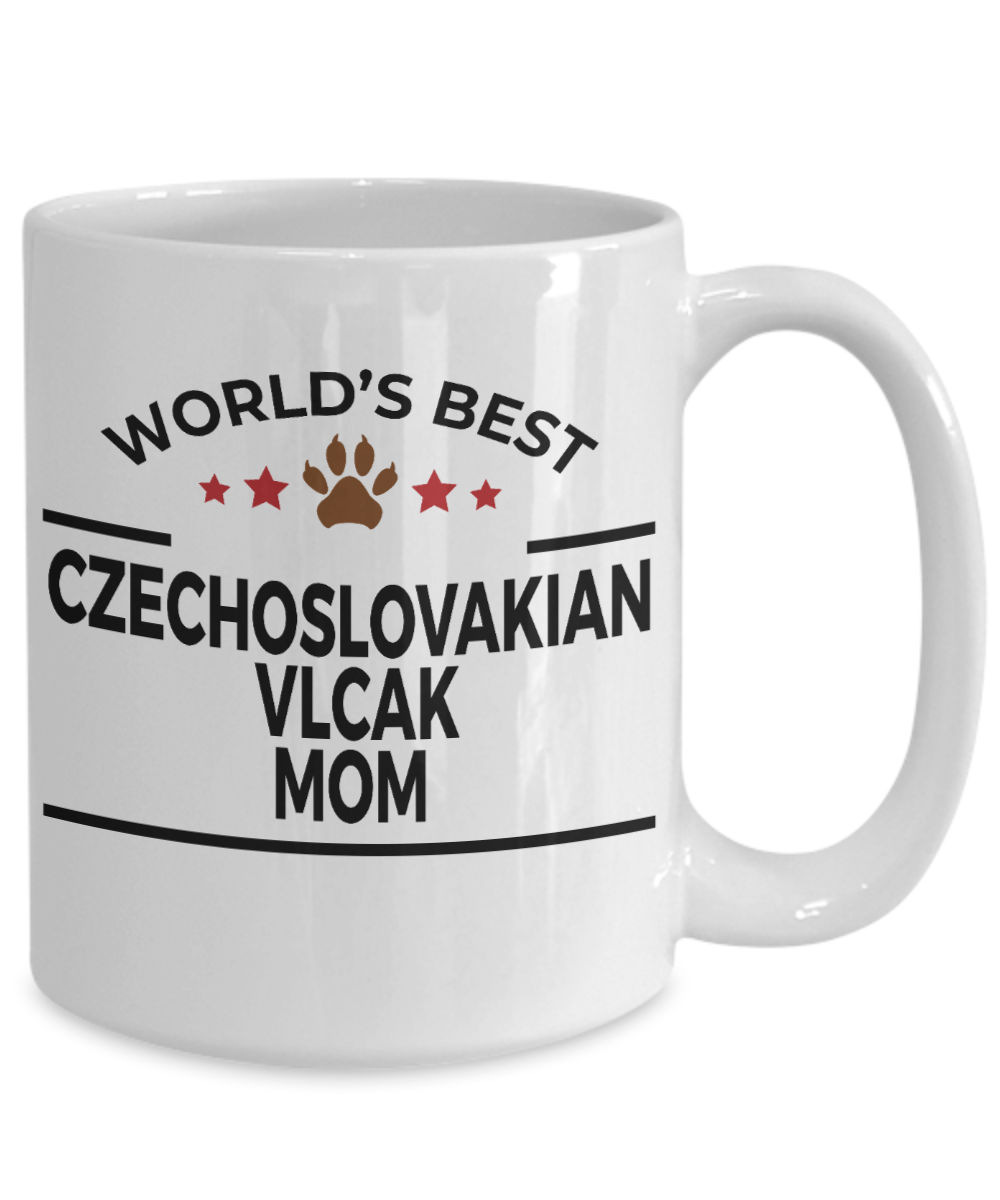 Czechoslovakian Vlcak Dog Lover Gift World's Best Mom Birthday Mother's Day White Ceramic Coffee Mug