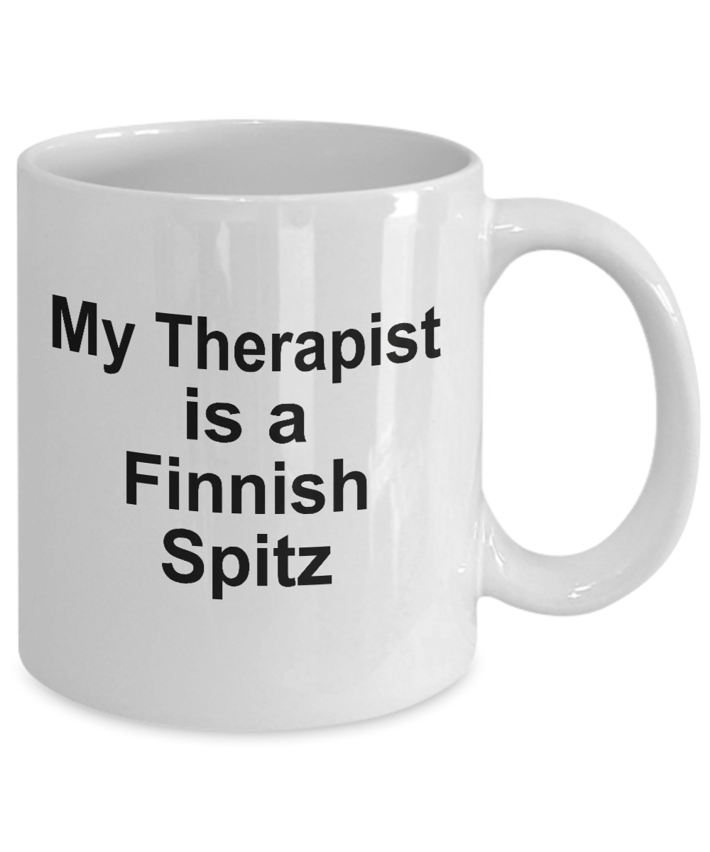 Finnish Spitz Dog Owner Lover Funny Gift Therapist White Ceramic Coffee Mug