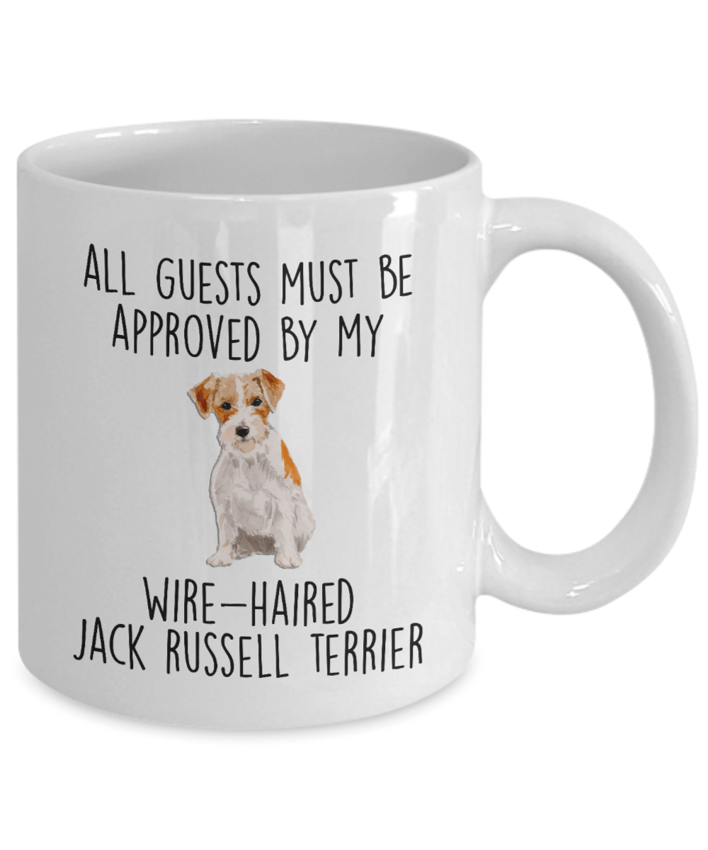 Funny Wire-haired Jack Russell Terrier Dog Custom Ceramic Coffee Mug - Guests must be approved