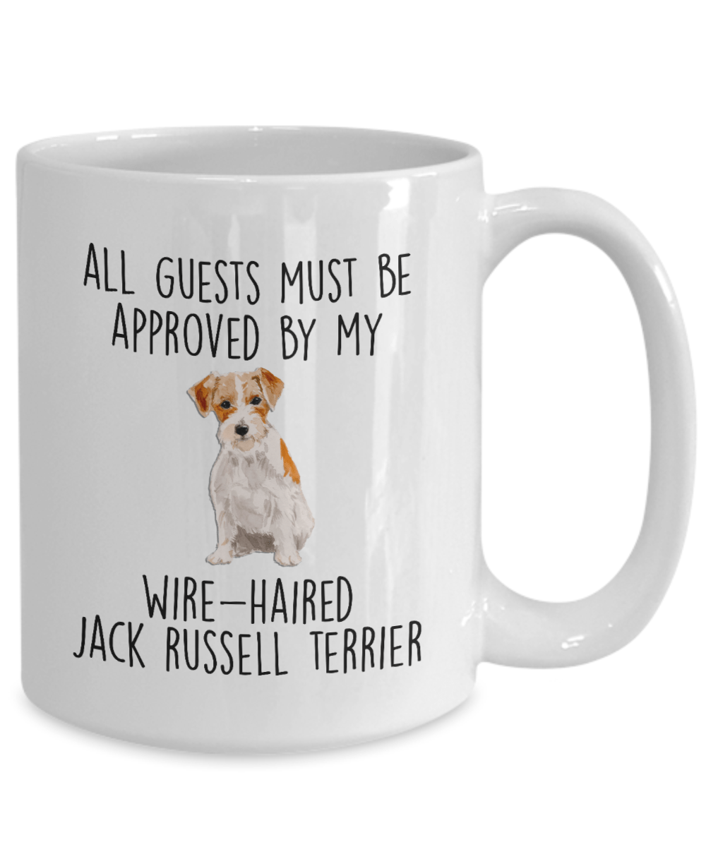 Funny Wire-haired Jack Russell Terrier Dog Custom Ceramic Coffee Mug - Guests must be approved