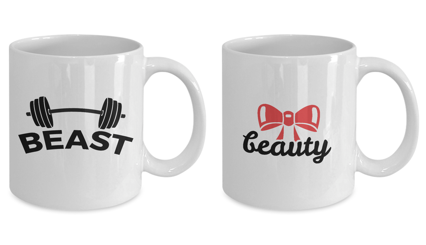The Beauty and Beast Coffee Cup Set of 2 - Couples