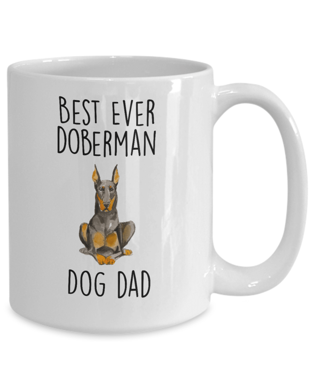 Best Ever Doberman Dog Dad Ceramic Coffee Mug