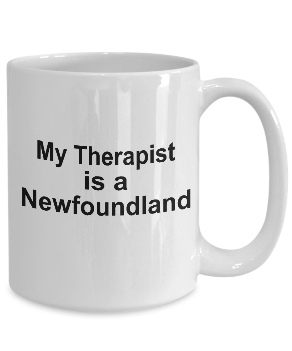 Funny Newfoundland Dog Owner Lover Gift Therapist White Ceramic Coffee Mug