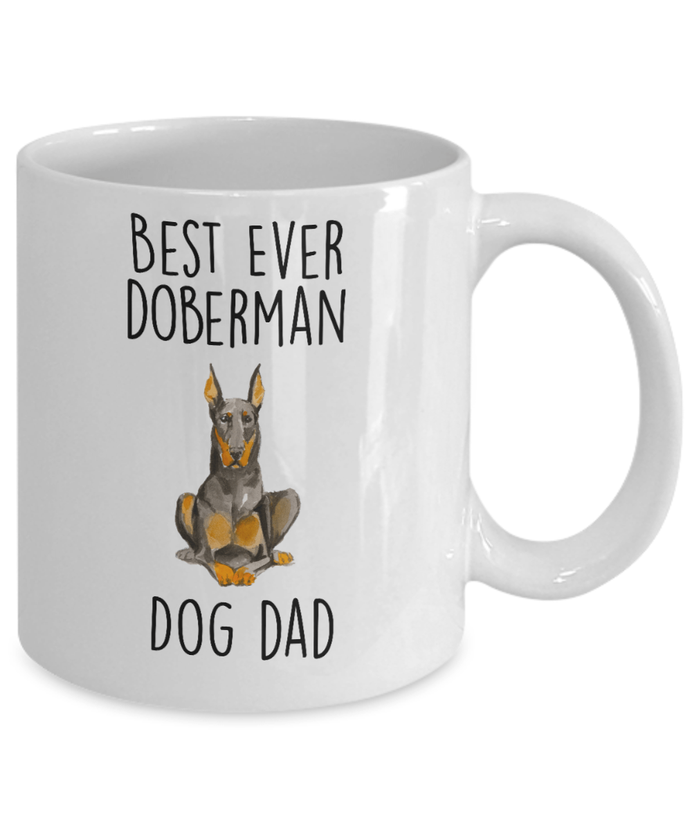 Best Ever Doberman Dog Dad Ceramic Coffee Mug