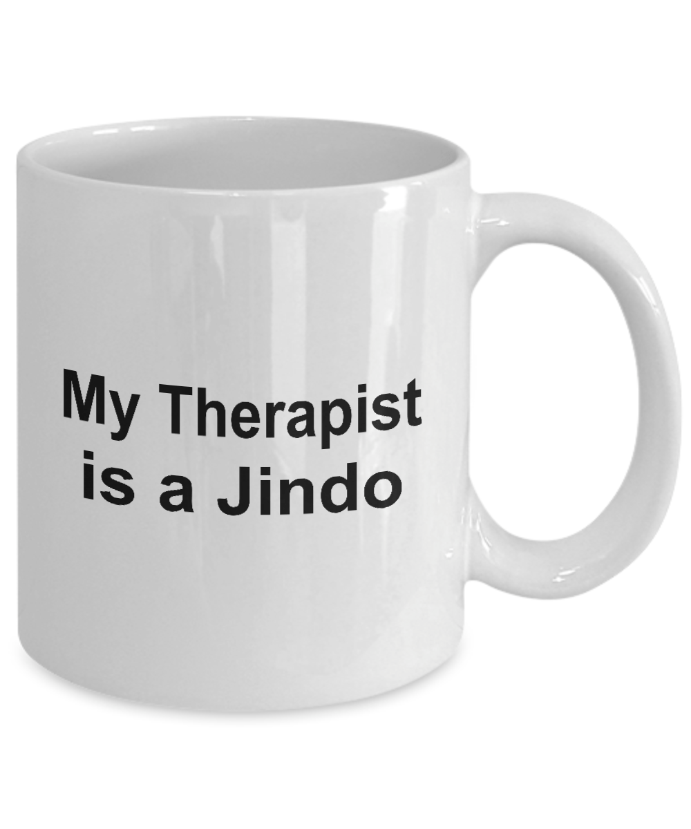 Jindo Dog Owner Lover Funny Gift Therapist White Ceramic Coffee Mug