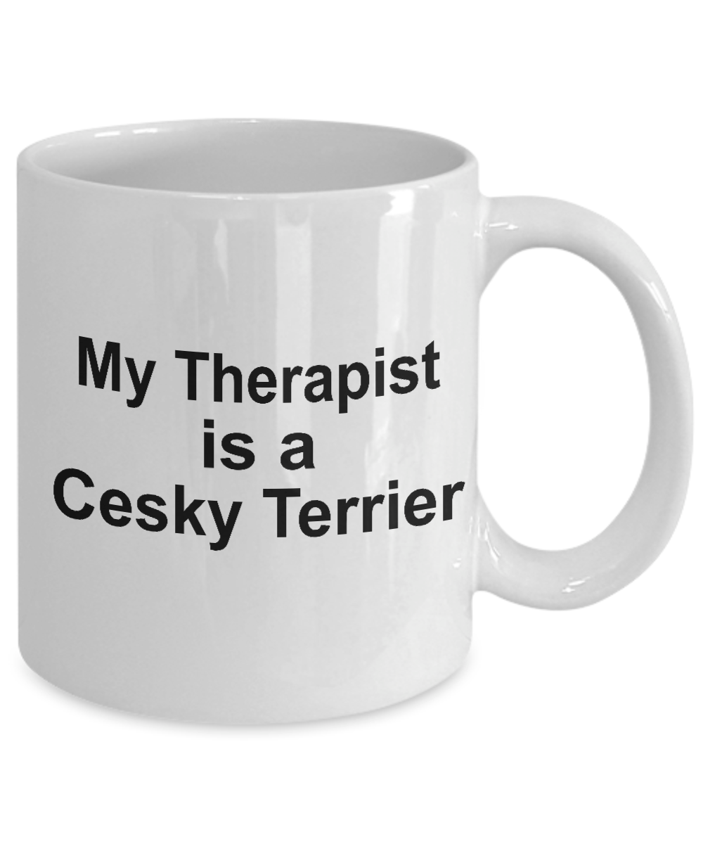 Cesky Dog Owner Lover Funny Gift Therapist White Ceramic Coffee Mug