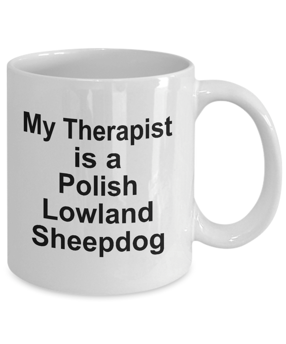 Polish Lowland Sheepdog Dog Owner Lover Funny Gift Therapist White Ceramic Coffee Mug