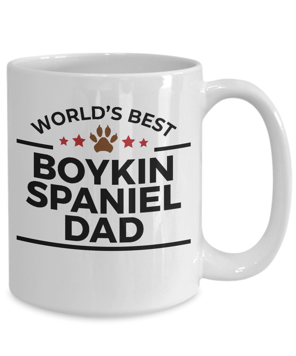 Boykin Spaniel Dog Lover Gift World's Best Dad Birthday Father's Day White Ceramic Coffee Mug