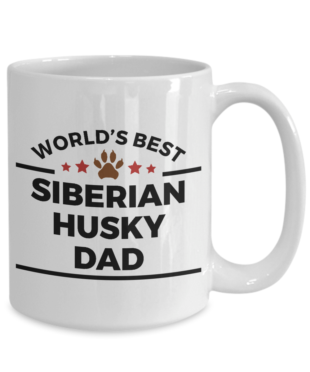 World's Best Siberian Husky Dad Ceramic Mug