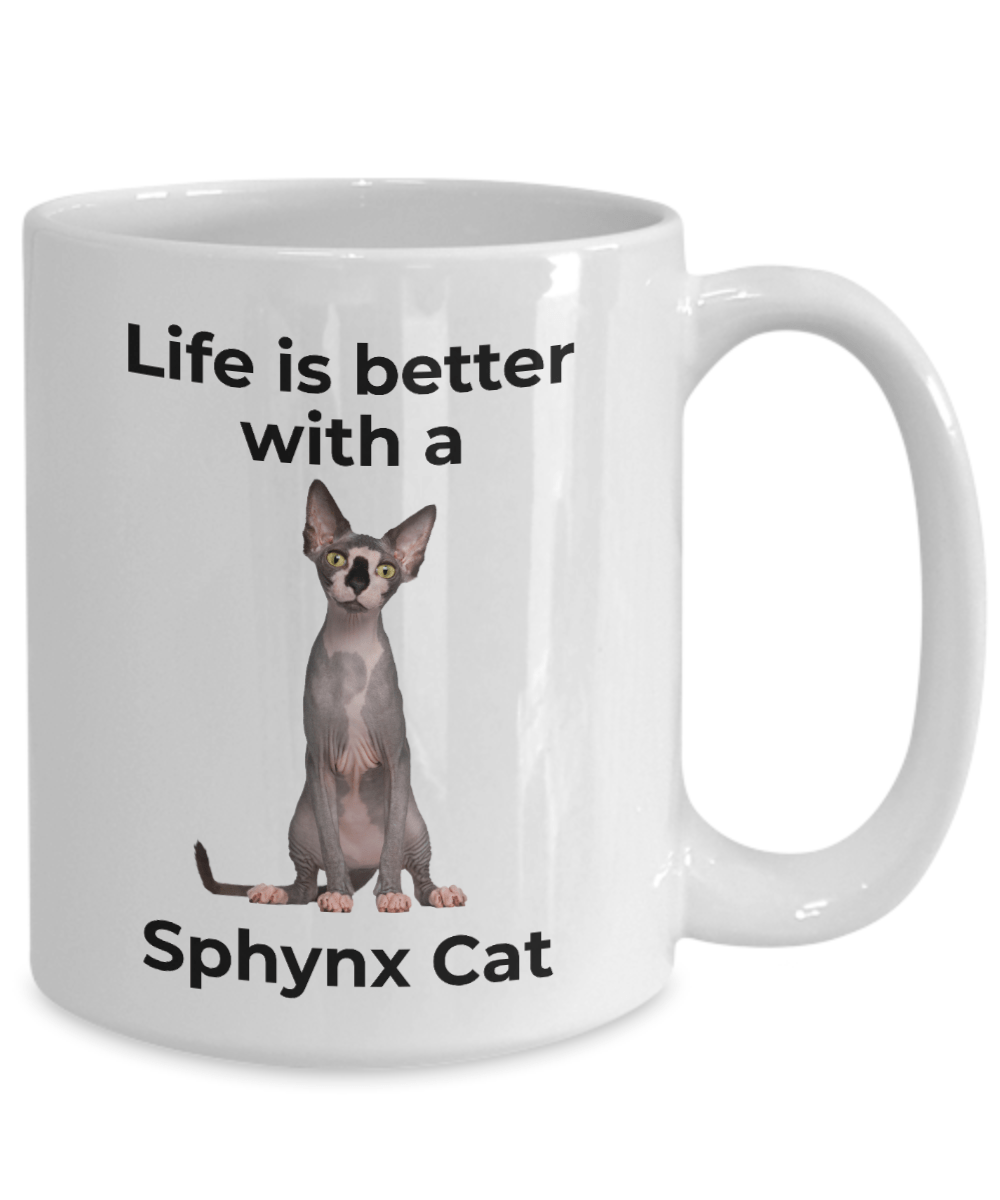 Sphynx Cat Coffee Mug - Life is Better