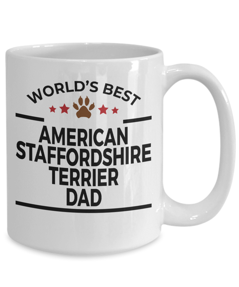 World’s Best American Staffordshire Terrier Dad Ceramic Coffee Mug