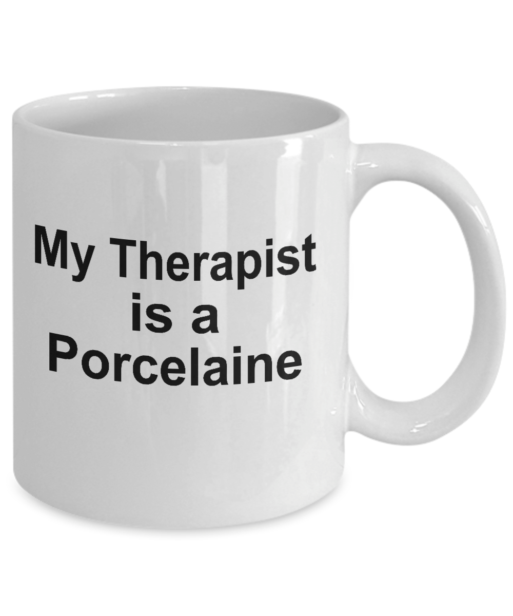 Porcelaine Funny Dog Owner Lover Gift Therapist White Ceramic Coffee Mug