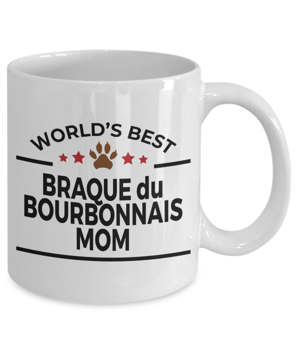 Braque du Bourbonnais Dog Lover Gift World's Best Mom Birthday Mother's Day White Ceramic Coffee Mug