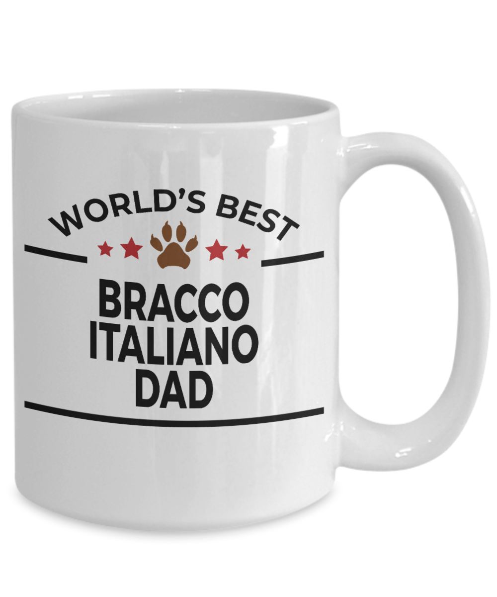 Bracco Italiano World's Best Dad Custom Ceramic Coffee Mug