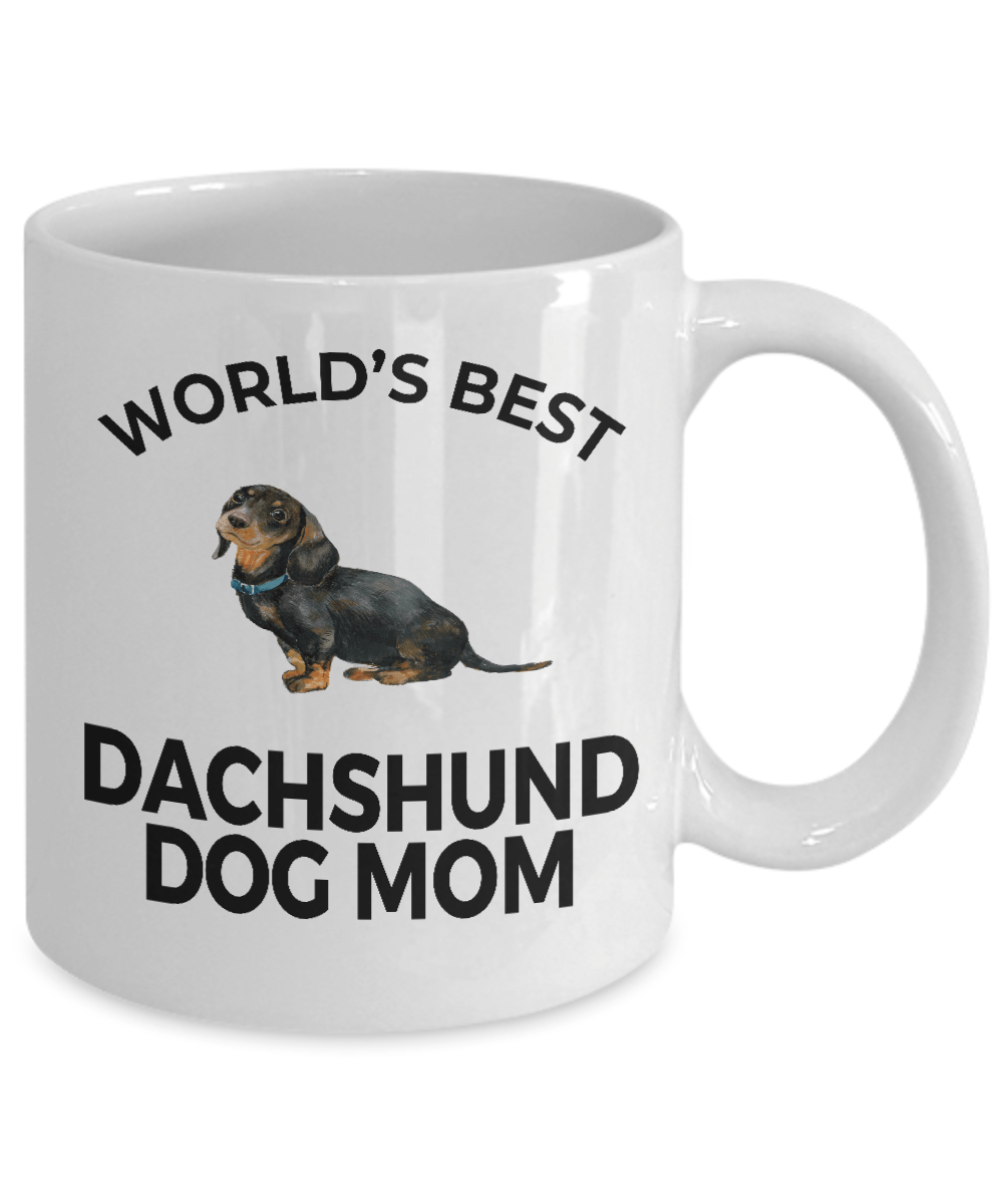 Dachshund Dog Lover Gift World's Best Mom Birthday Mother's Day Present White Ceramic Coffee Tea Mug