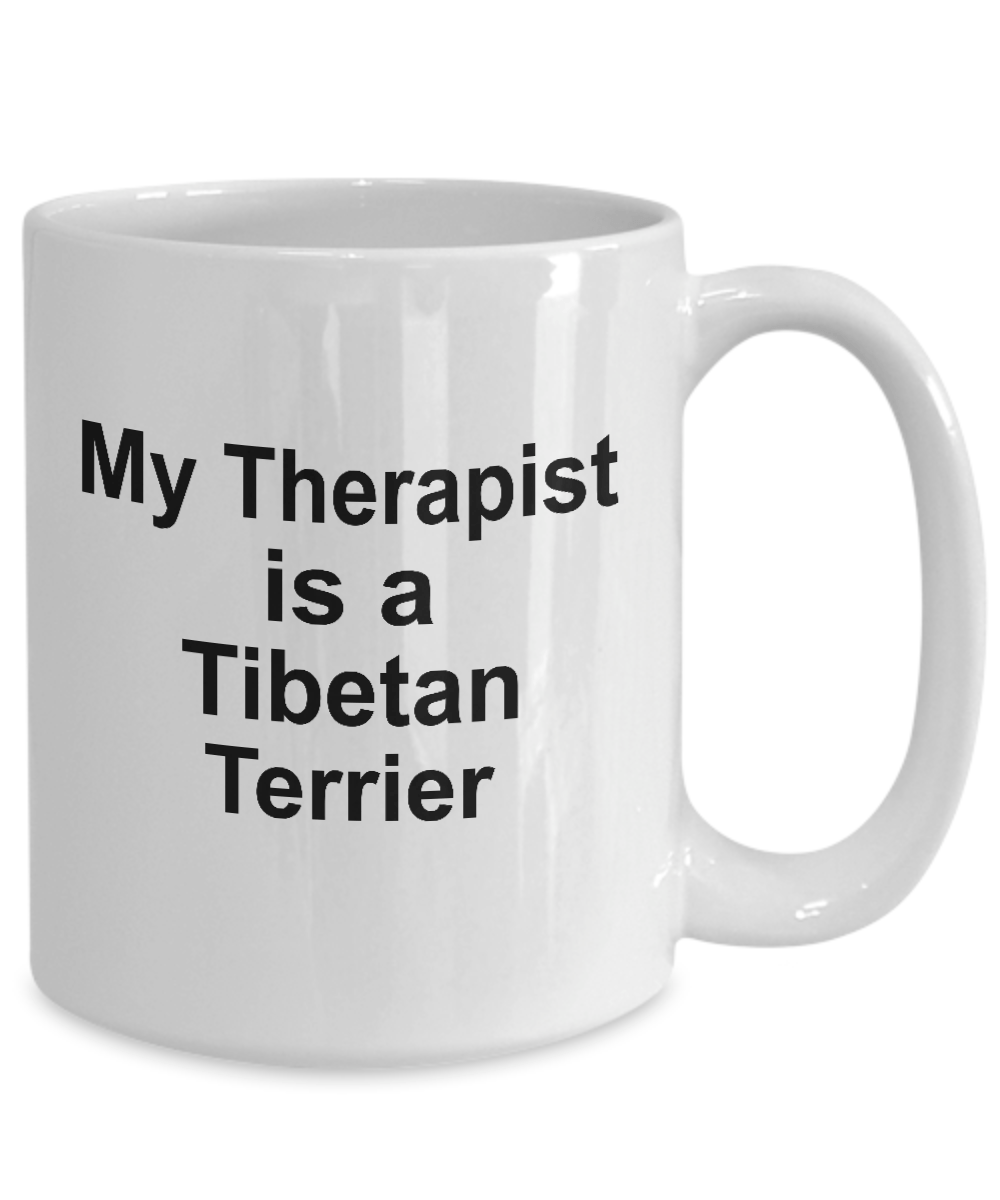 Tibetan Terrier Dog Owner Lover Funny Gift Therapist White Ceramic Coffee Mug