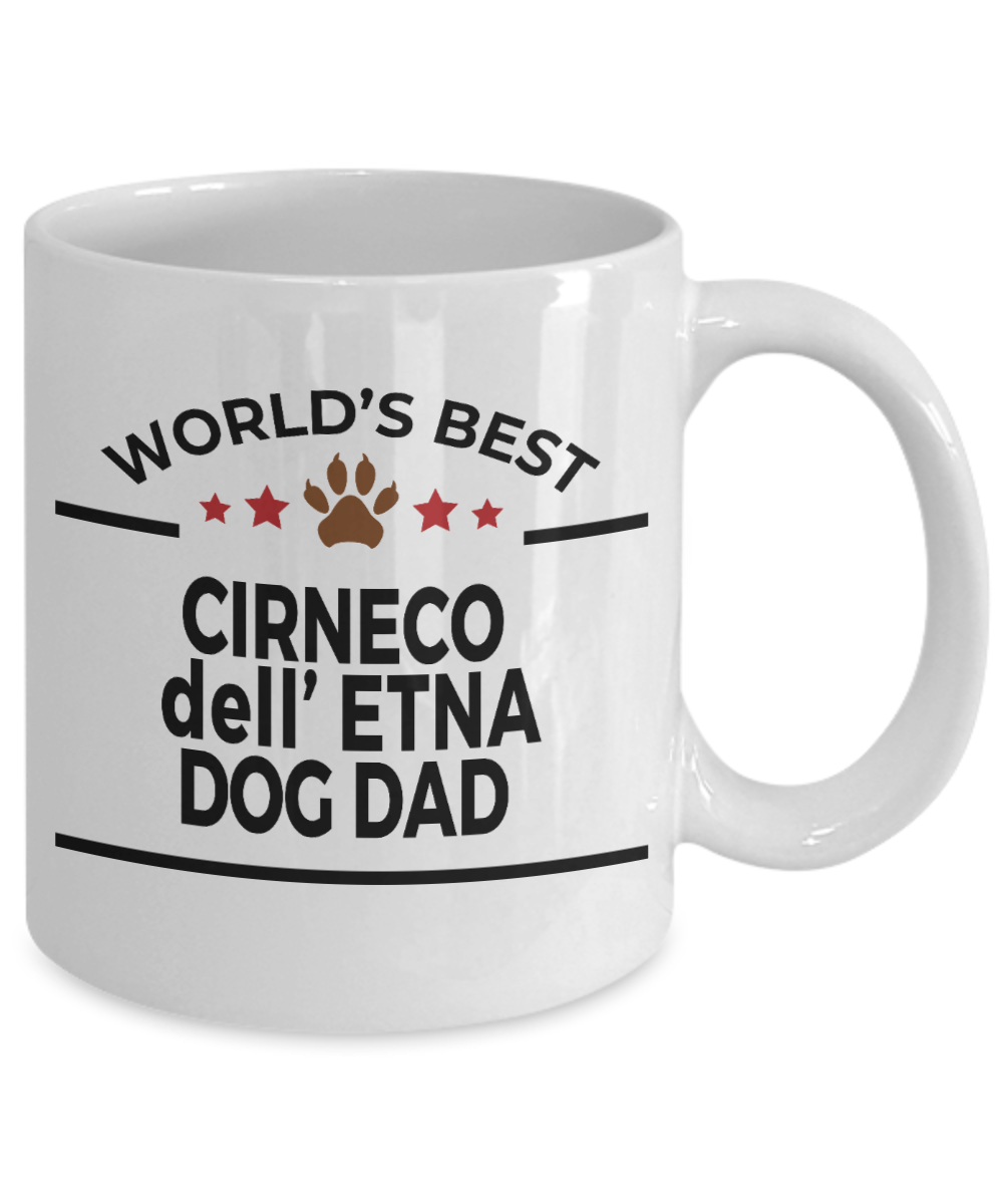 Cirneco dell'Etna Dog Lover Gift World's Best Dad Birthday Father's Day White Ceramic Coffee Mug