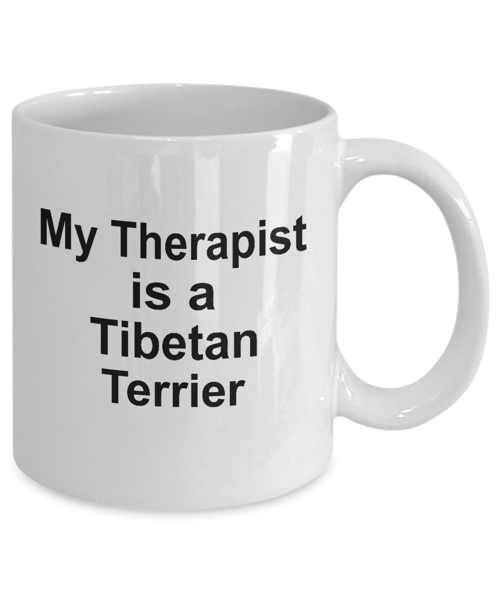 Tibetan Terrier Dog Owner Lover Funny Gift Therapist White Ceramic Coffee Mug