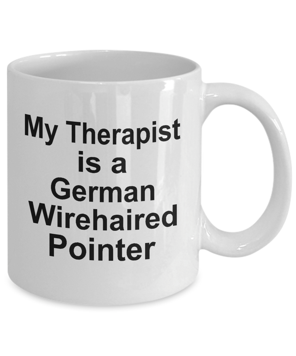 German Wirehaired Pointer Dog Owner Lover Funny Gift Therapist White Ceramic Coffee Mug