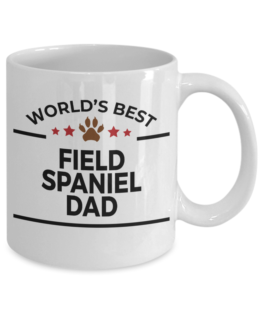 Field Spaniel Dog Lover Gift World's Best Dad Birthday Father's Day White Ceramic Coffee Mug