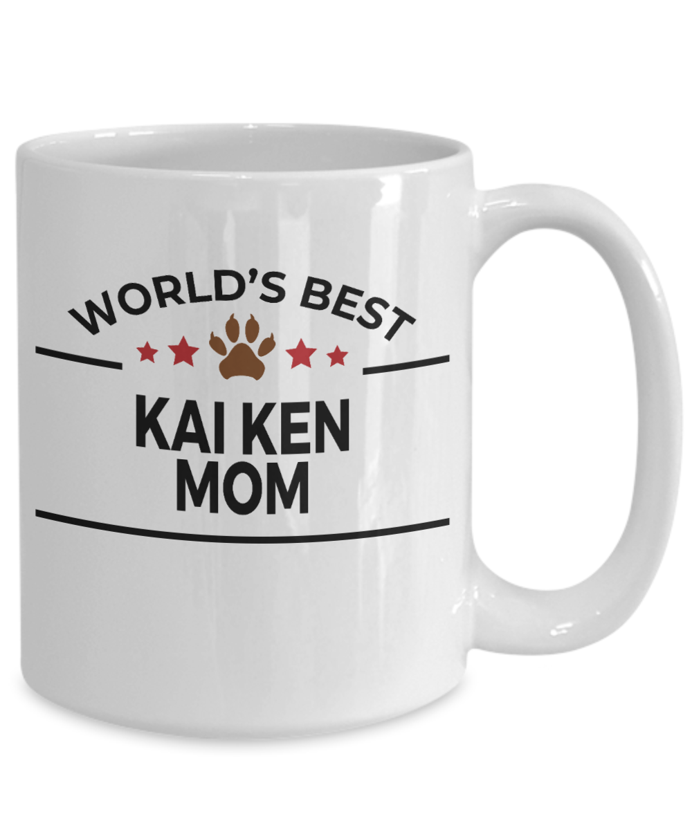 Kai Ken Dog Lover Gift World's Best Mom Birthday Mother's Day White Ceramic Coffee Mug