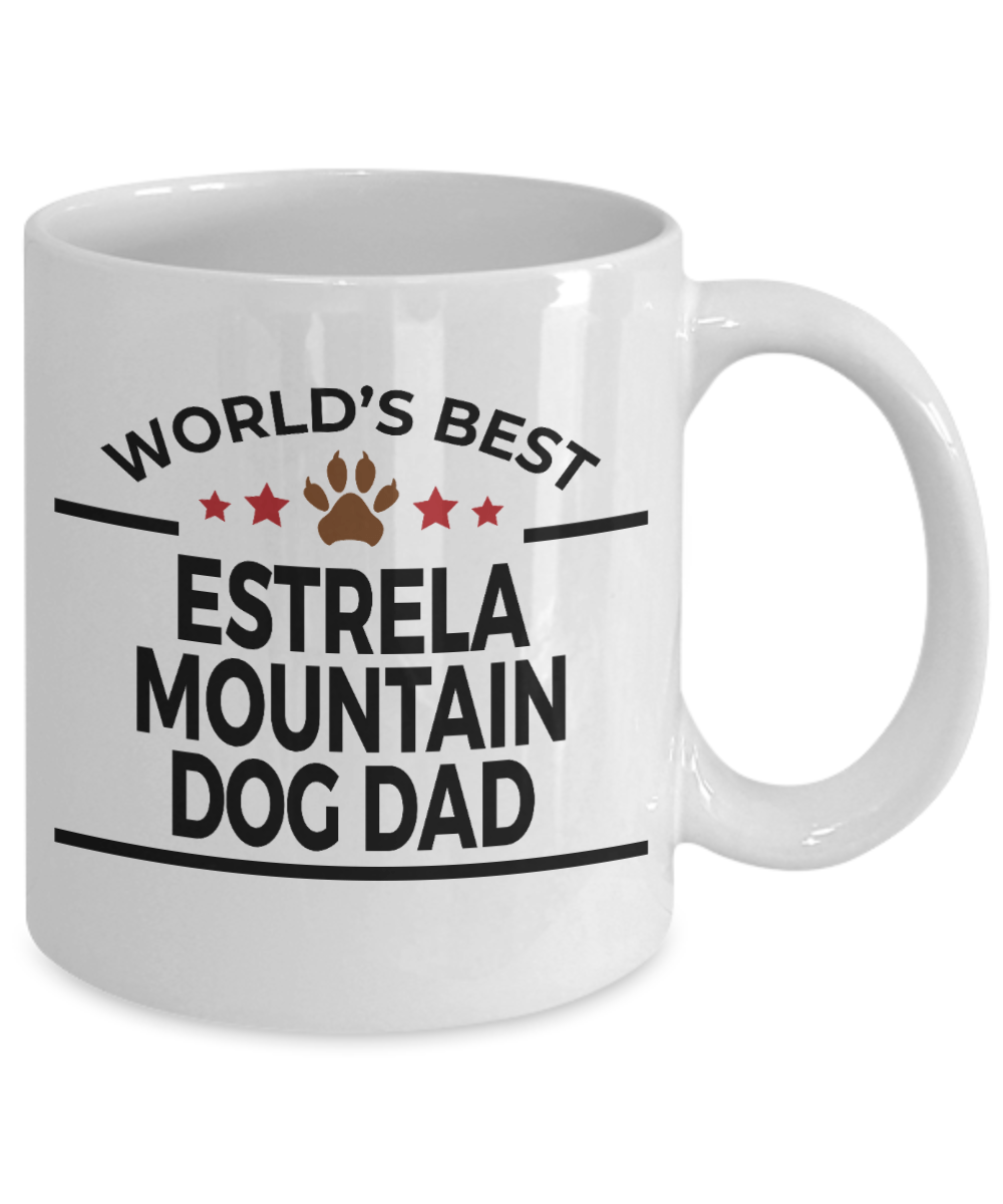 Estrela Mountain Dog Lover Gift World's Best Dad Birthday Father's Day White Ceramic Coffee Mug