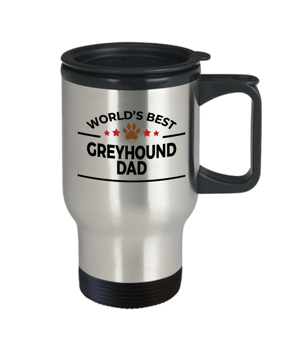 Greyhound Dog Dad Travel Coffee Mug