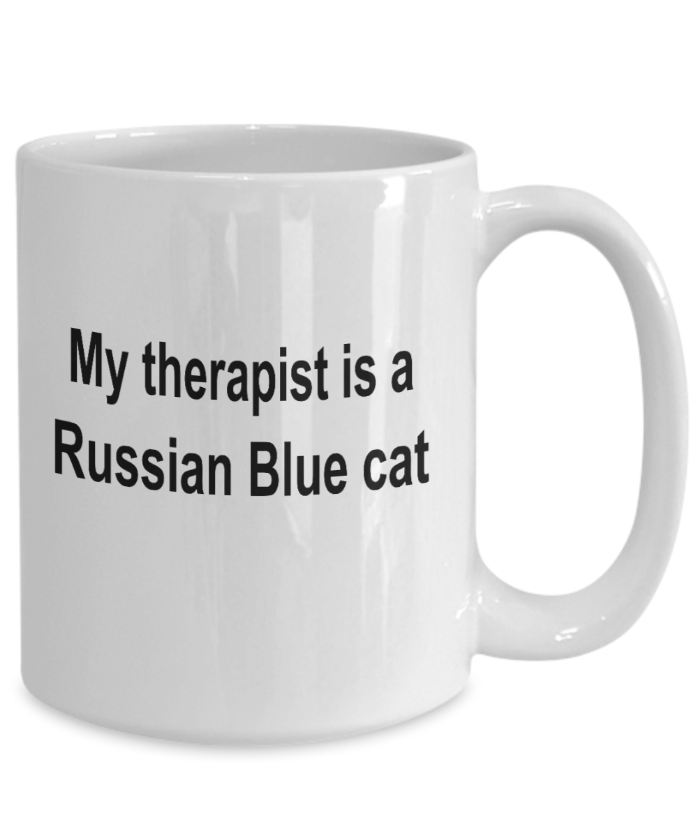 Russian Blue Cat Therapist Coffee Cup