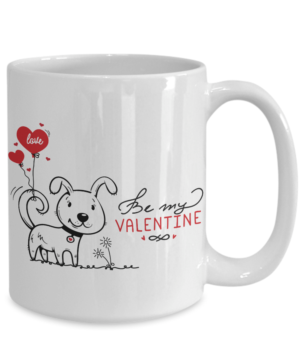 Be My Valentine Cute Puppy Mug