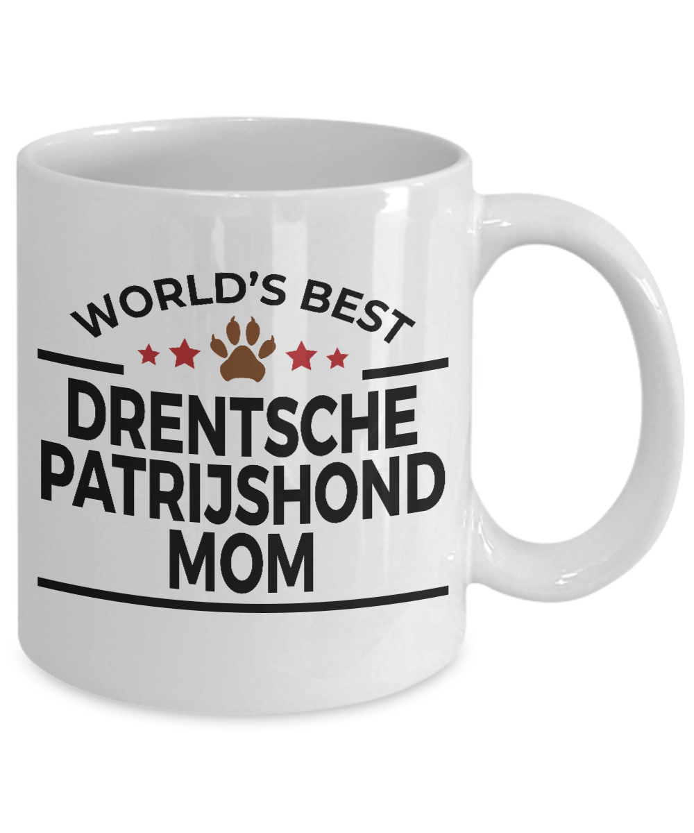 Drentsche Patrijshond Dog Lover Gift World's Best Mom Birthday Mother's Day White Ceramic Coffee Mug