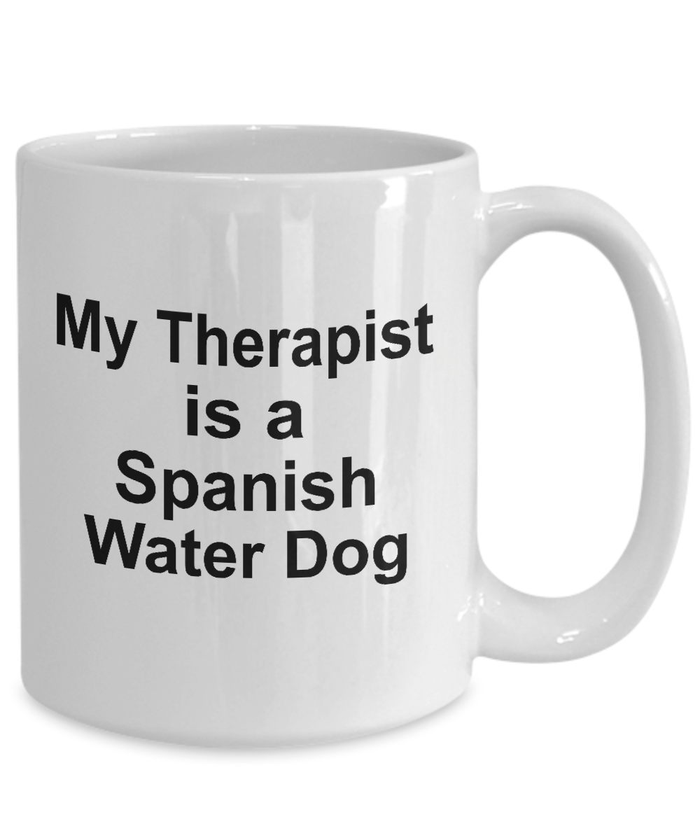 Spanish Water Dog Owner Lover Funny Gift Therapist White Ceramic Coffee Mug