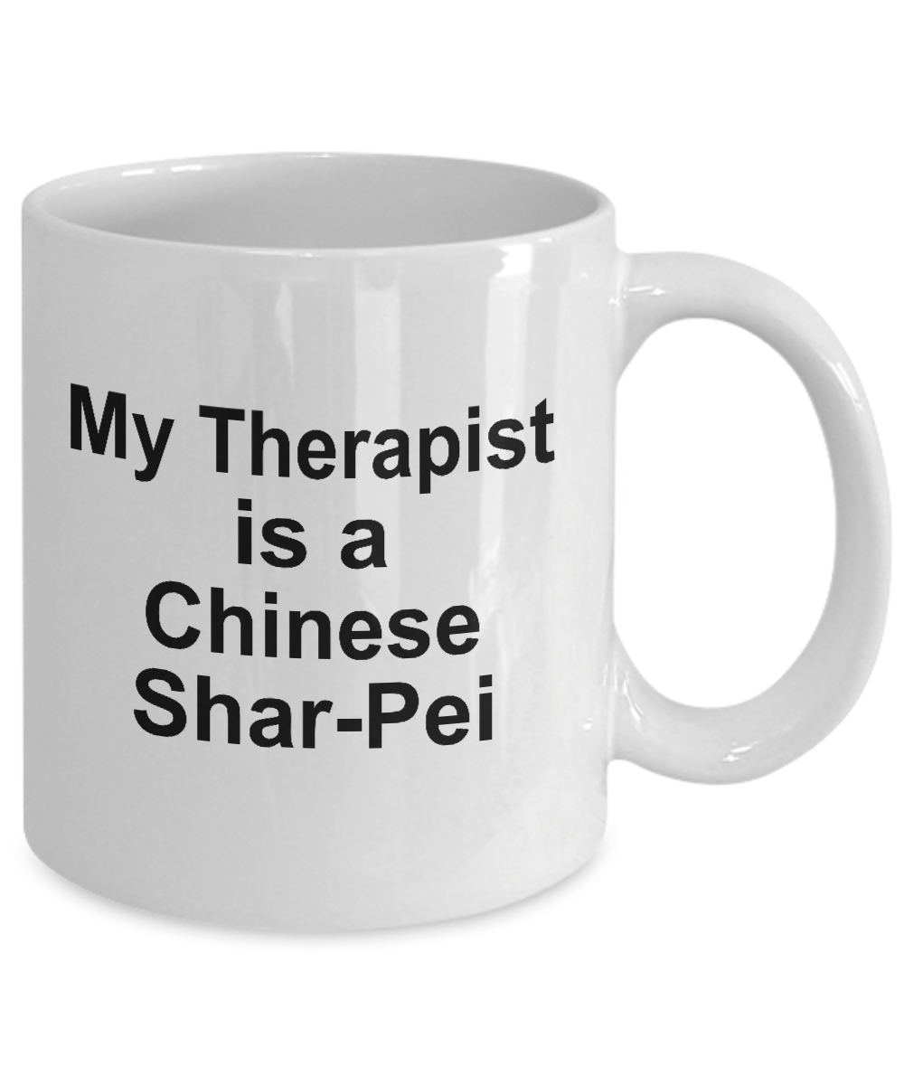 Chinese Shar-Pei Dog Owner Lover Funny Gift Therapist White Ceramic Coffee Mug