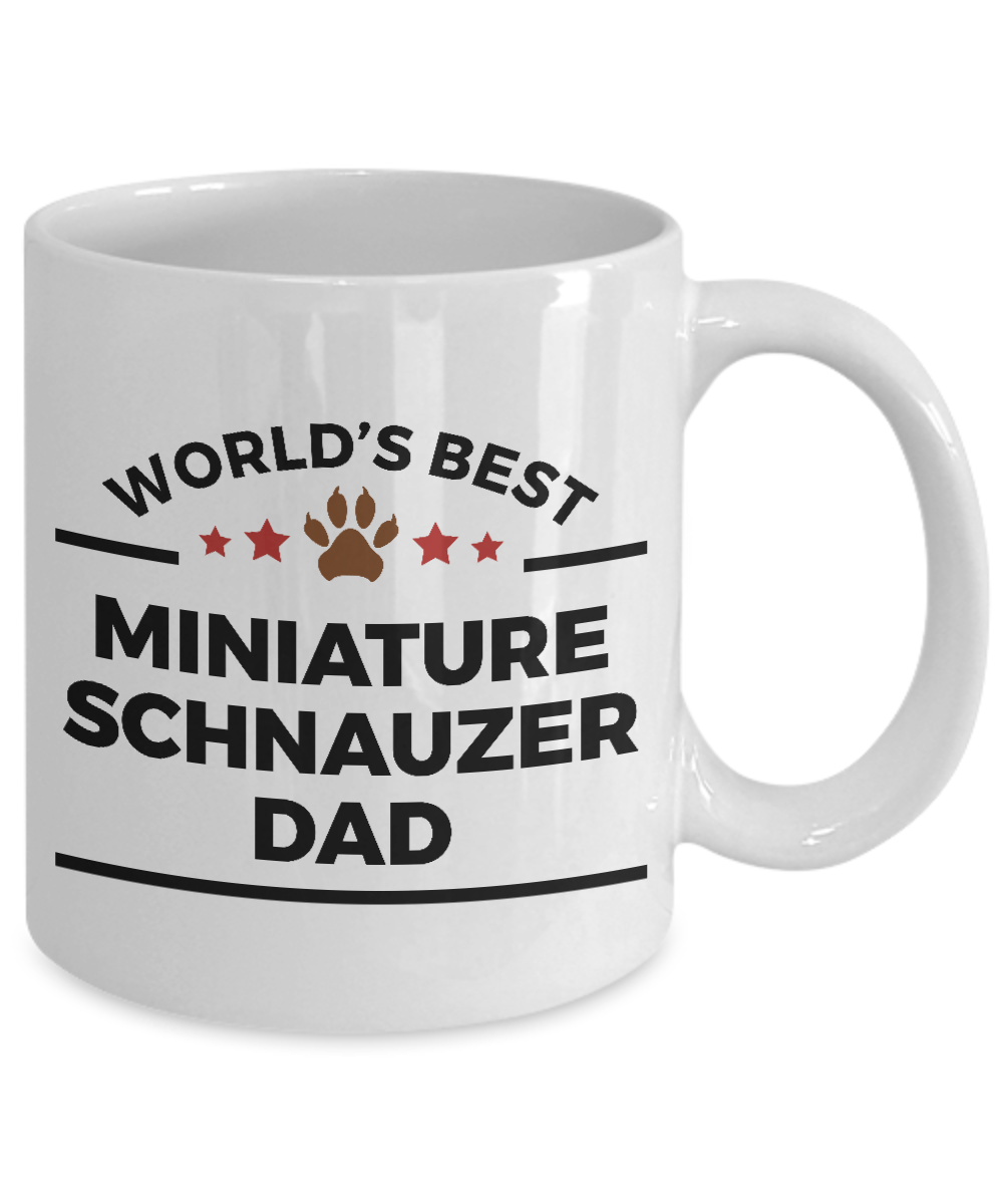 Miniature Schnauzer Ceramic Coffee Mug World's Best Dad Dog Lover Gift