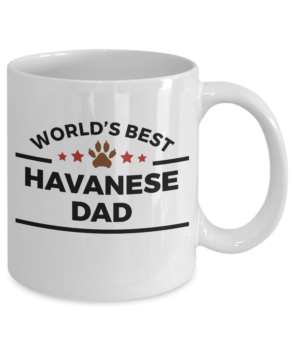 Havanese Dog Lover Gift World's Best Dad Birthday Father's Day Ceramic Coffee Mug