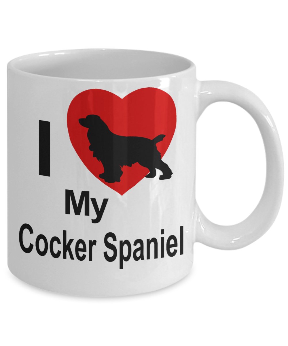 Cocker Spaniel Dog Lover Gift White Ceramic Coffee Mug