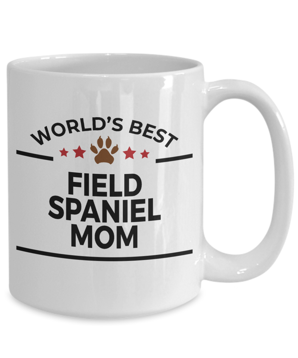 Field Spaniel Dog Lover Gift World's Best Mom Birthday Mother's Day White Ceramic Coffee Mug