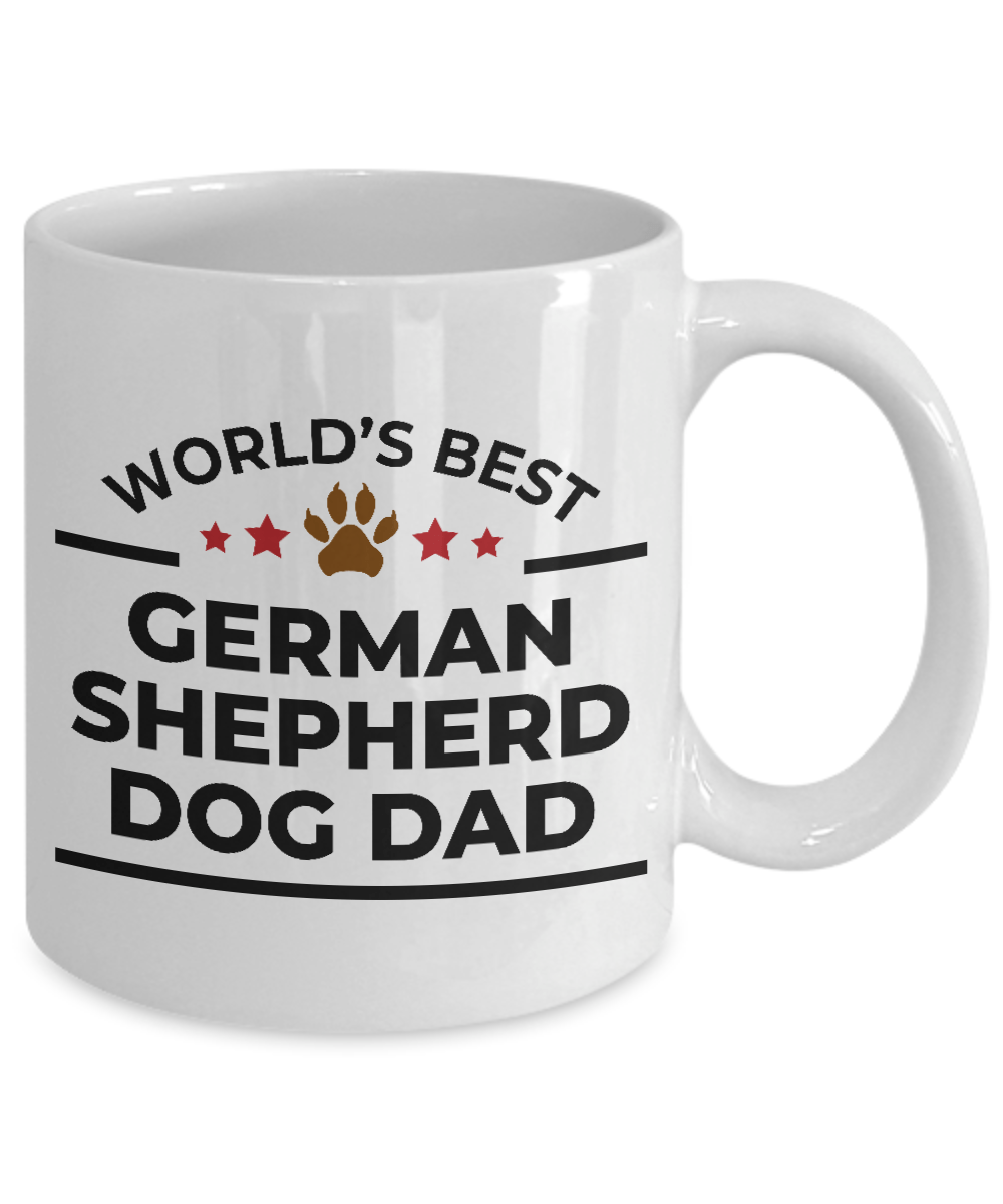 World's Best German Shepherd Dog Dad White Ceramic Mug