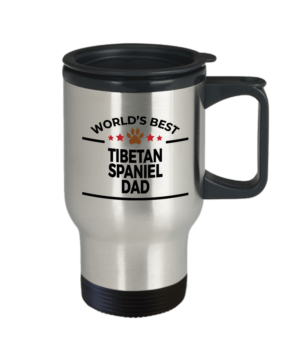Tibetan Spaniel Dog Dad Travel Coffee Mug