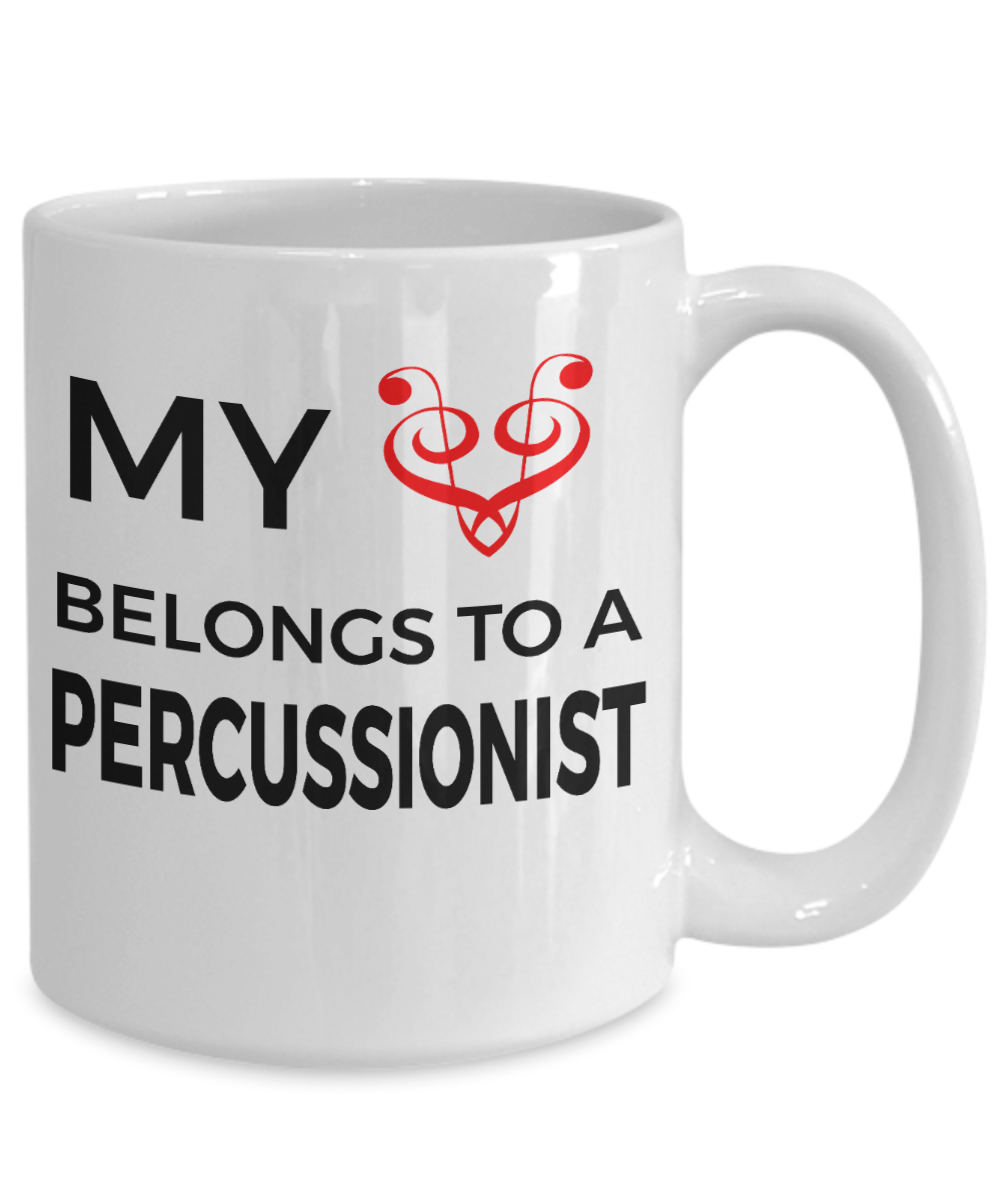 Drummer Mug - My Heart Belongs To A Percussionist