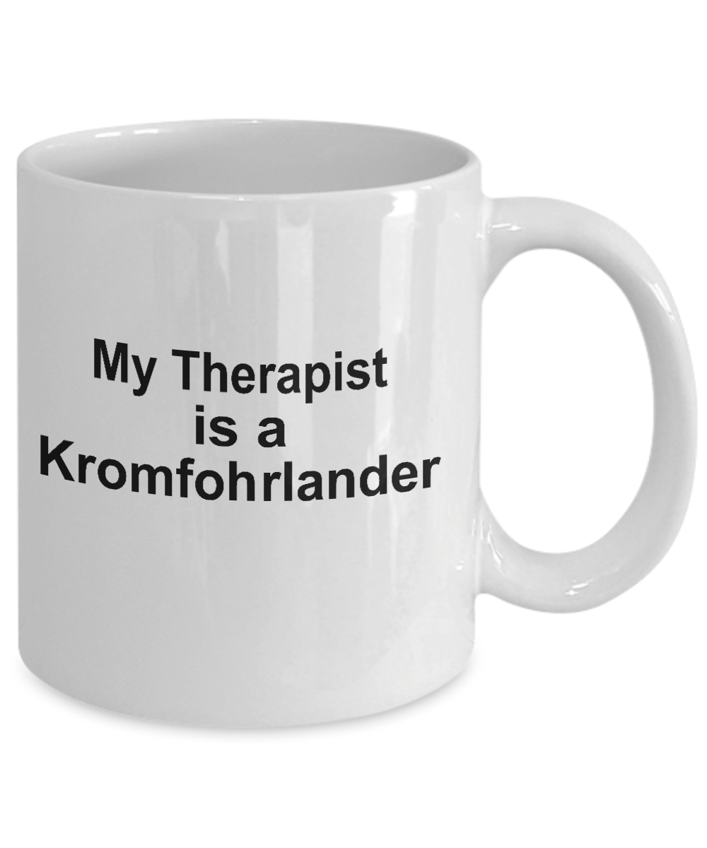 Kromfohrlander Dog Owner Lover Funny Gift Therapist White Ceramic Coffee Mug